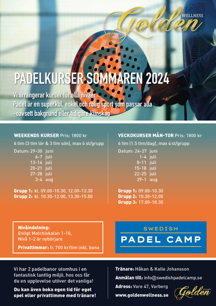 swedish padel camp kurser