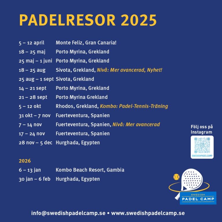 swedish padel camp resor
