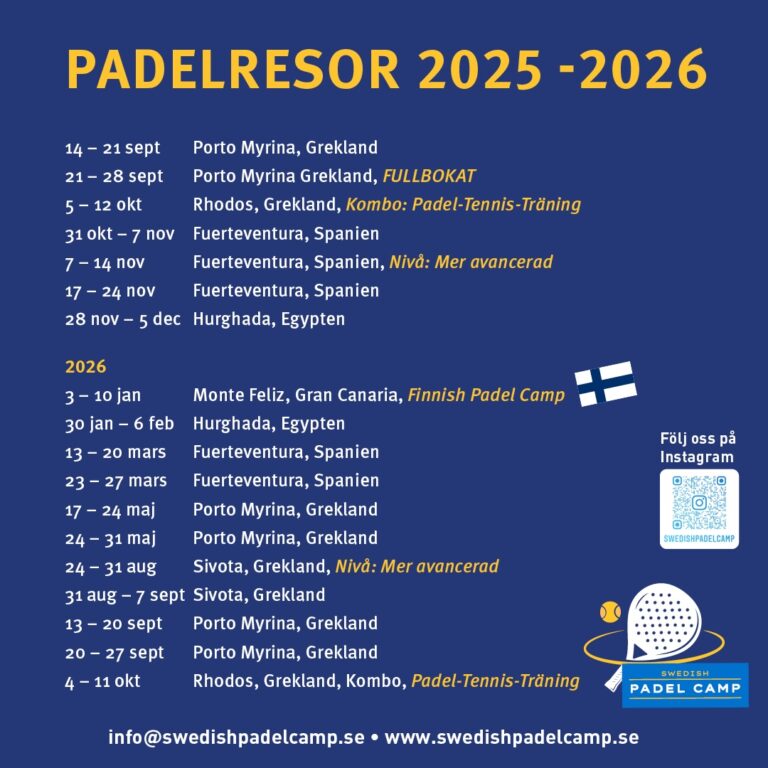 Swedish Padel Camp 2025-2026